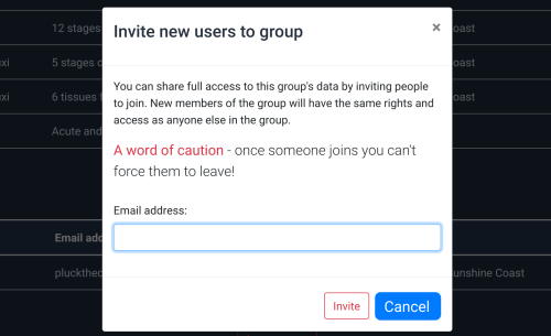 Join group screenshot